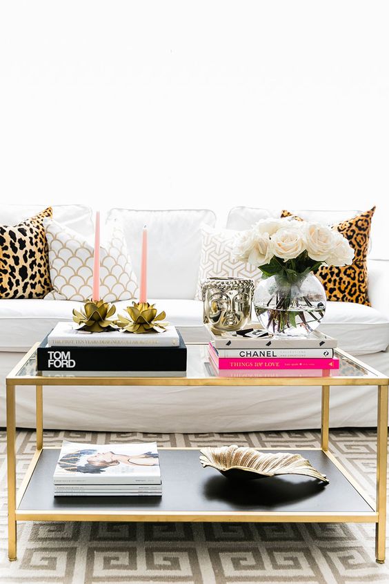Chic coffee table styling by Kimberlee Marie Interior Design in WA